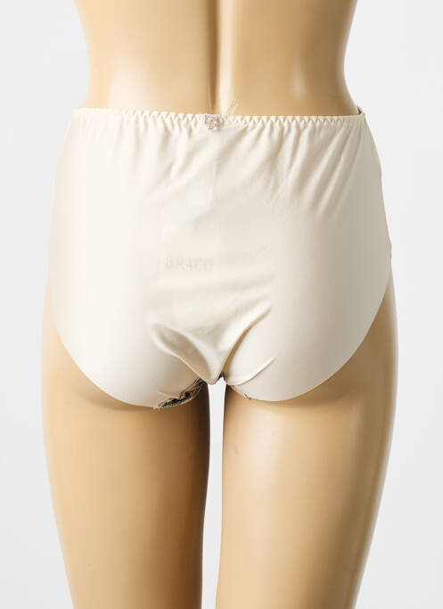 Culotte haute bi-matiére beige LOUISA BRACQ femme