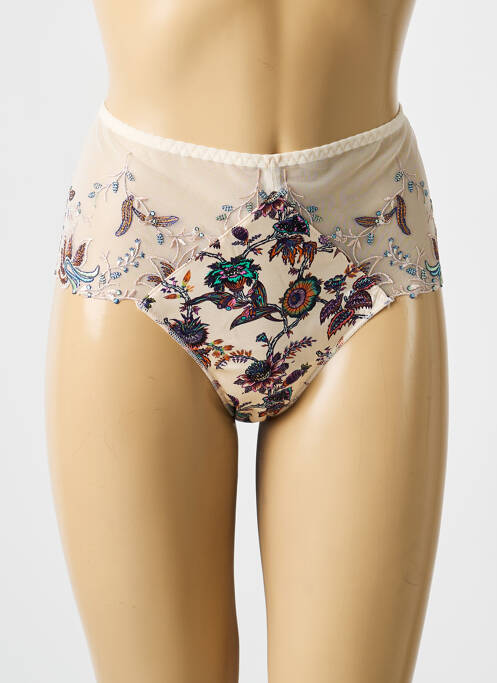 Culotte haute bi-matiére beige LOUISA BRACQ femme