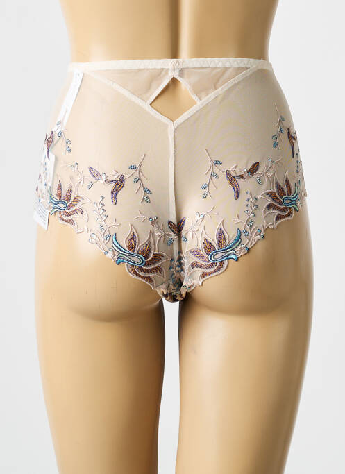 Culotte haute bi-matiére beige LOUISA BRACQ femme
