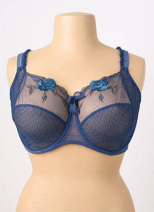 Soutien-gorge légère et transparente haut soutien-gorge emboitant bleu EMPREINTE femme
