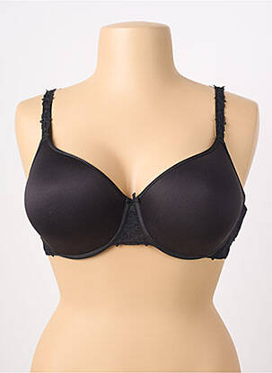 Soutien-gorge effet matière satinée haut soutien-gorge moulé noir CHANTELLE femme