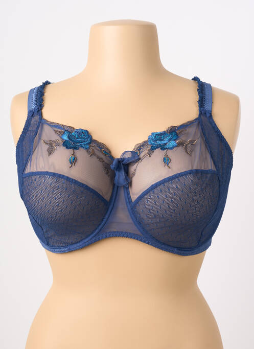 Soutien-gorge légère et transparente haut soutien-gorge emboitant bleu EMPREINTE femme