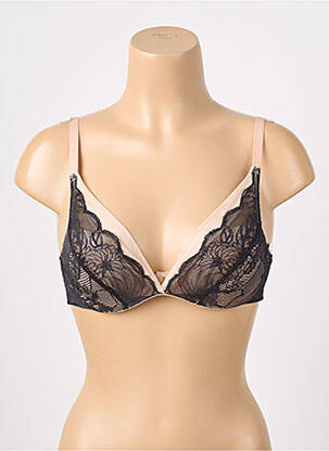 Soutien-gorge tissage dentelle haut soutien-gorge avec mousse de rembourrage amovible beige CHANTELLE femme