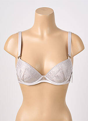Soutien-gorge effet matière satinée haut soutien-gorge push-up gris AUBADE femme