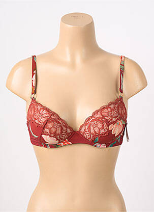 Soutien-gorge effet matière satinée haut soutien-gorge push-up marron AUBADE femme