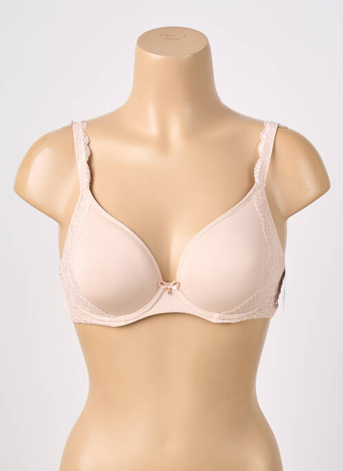Soutien-gorge effet matière satinée haut soutien-gorge moulé beige AUBADE femme
