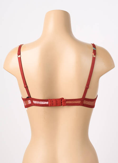 Soutien-gorge effet matière satinée haut soutien-gorge push-up marron AUBADE femme