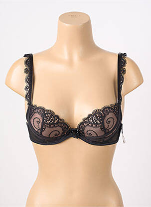 Soutien-gorge effet matière satinée haut soutien-gorge push-up noir AUBADE femme