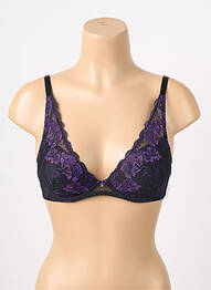 Soutien-gorge effet matière satinée haut soutien-gorge moulé noir AUBADE femme
