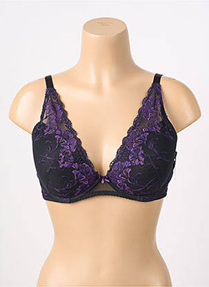 Soutien-gorge effet matière satinée haut soutien-gorge moulé noir AUBADE femme