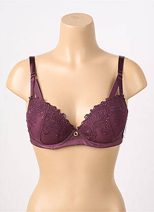 Soutien-gorge effet matière satinée haut soutien-gorge push-up violet AUBADE femme