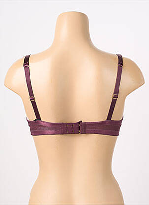 Soutien-gorge effet matière satinée haut soutien-gorge push-up violet AUBADE femme