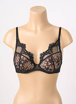 Soutien-gorge effet matière satinée haut soutien-gorge push-up noir AUBADE femme