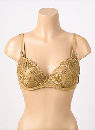 Soutien-gorge effet matière satinée haut soutien-gorge moulé marron AUBADE femme