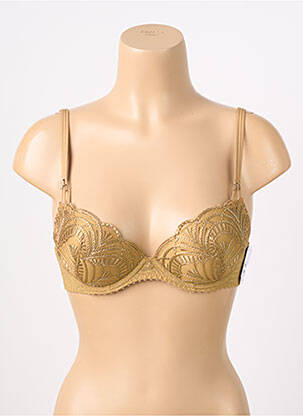 Soutien-gorge effet matière satinée haut soutien-gorge moulé marron AUBADE femme