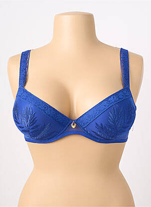 Soutien-gorge effet matière satinée haut soutien-gorge moulé bleu AUBADE femme