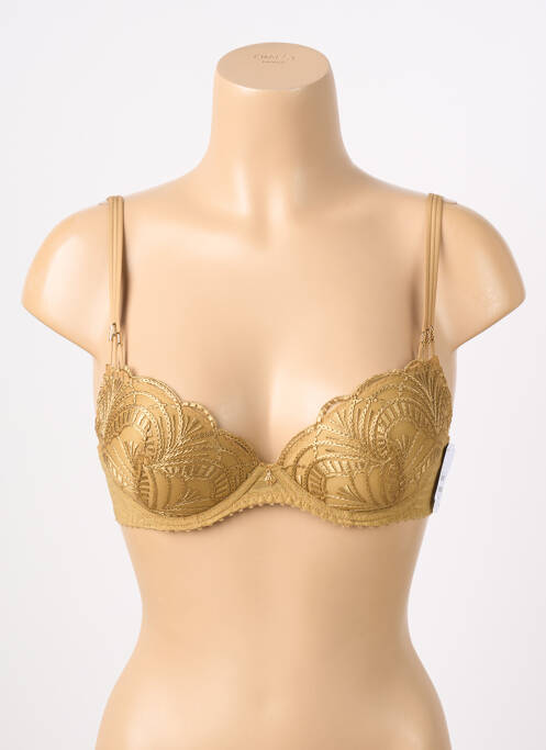 Soutien-gorge effet matière satinée haut soutien-gorge moulé marron AUBADE femme