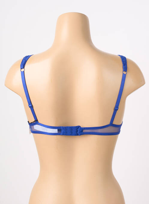Soutien-gorge effet matière satinée haut soutien-gorge balconnet bleu AUBADE femme