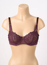 Soutien-gorge effet matière satinée haut soutien-gorge emboitant violet AUBADE femme