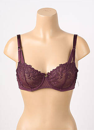 Soutien-gorge effet matière satinée haut soutien-gorge emboitant violet AUBADE femme