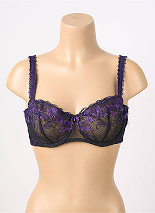 Soutien-gorge effet matière satinée haut soutien-gorge emboitant noir AUBADE femme