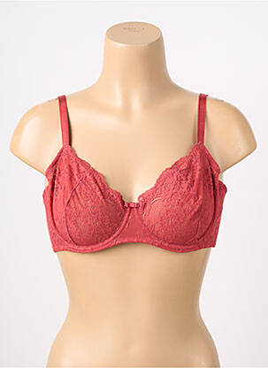 Soutien-gorge tissage dentelle haut soutien-gorge emboitant rouge CALIDA femme