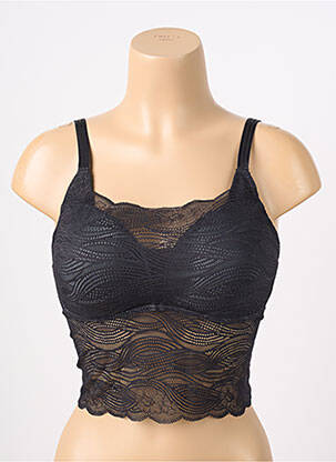 Soutien-gorge effet matière satinée haut soutien-gorge moulé noir TRIUMPH femme