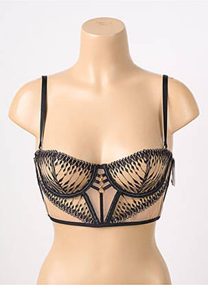 Soutien-gorge effet matière satinée haut soutien-gorge emboitant noir AUBADE femme