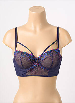 Soutien-gorge effet matière satinée haut soutien-gorge emboitant bleu CHANTELLE femme