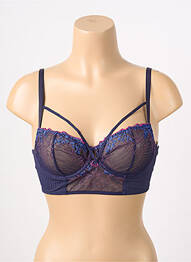 Soutien-gorge effet matière satinée haut soutien-gorge emboitant bleu CHANTELLE femme
