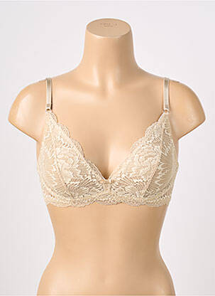 Soutien-gorge sans armature haut triangles beige CALIDA femme