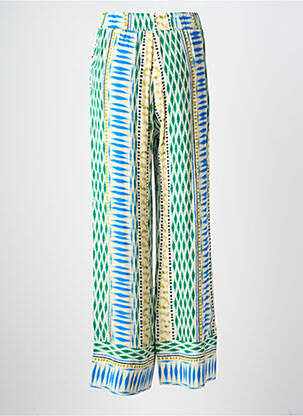 Pantalon droit taille élastique vert SUNCOO femme