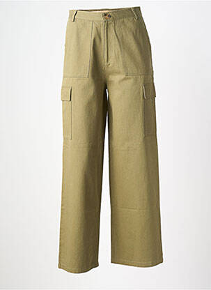Pantalon cargo coupe droite vert LA PETITE ETOILE femme