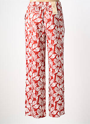 Pantalon droit taille élastique rouge SCOTCH & SODA femme