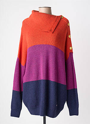 Pull coupe droite manches longues orange ROYAL MER femme