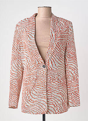 Blazer col châle orange LE TEMPS DES CERISES femme