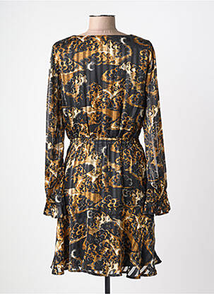 Robe courte coupe évasée manches longues noir SCOTCH & SODA femme