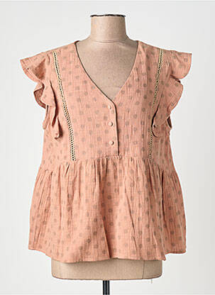 Blouse imprimé fantaisie sans manche rose ARTLOVE femme