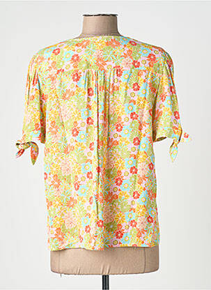 Chemisier manches courtes manches courtes jaune ARTLOVE femme