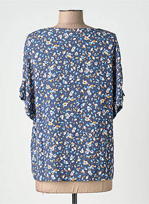 Top imprimé fantaisie manches courtes bleu I.CODE (By IKKS) femme
