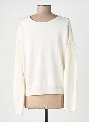 Pull coupe cintrée manches longues beige IKKS femme