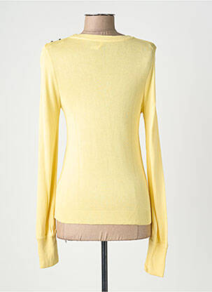 Pull coupe cintrée manches longues jaune I.CODE (By IKKS) femme