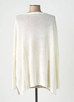 Pull col v manches longues blanc SCHOOL RAG femme