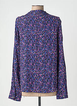 Chemisier imprimé fantaisie manches longues bleu ARTLOVE femme