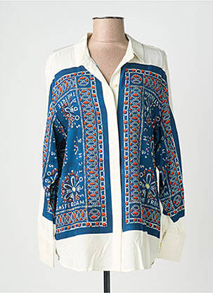 Chemisier imprimé fantaisie manches longues bleu SCOTCH & SODA femme
