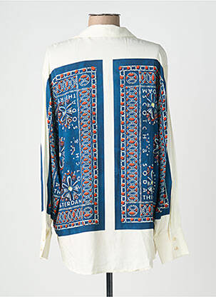 Chemisier imprimé fantaisie manches longues bleu SCOTCH & SODA femme