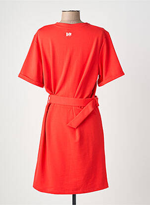 Robe mi-longue manches courtes manches courtes rouge I.CODE (By IKKS) femme