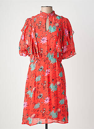 Robe mi-longue manches 3/4 manches 3/4 rouge POM AMSTERDAM femme