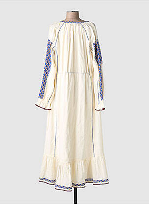 Robe longue manches longues manches longues beige SCOTCH & SODA femme