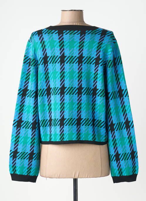 Gilet manches longues fermeture boutonnée sur le devant bleu SUNCOO femme